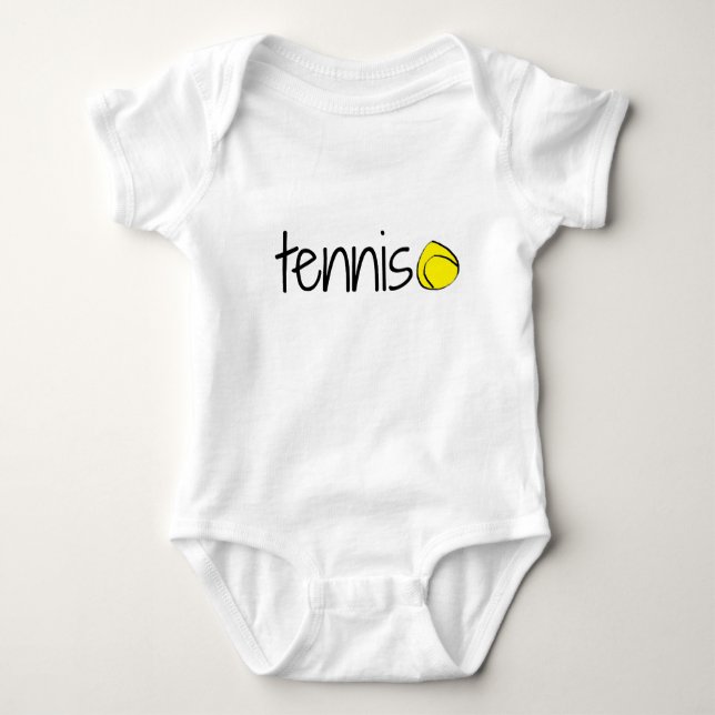 Body Para Bebé Camiseta del tenis para los bebés (Anverso)
