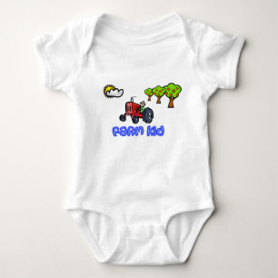 Body Para Bebé Camiseta del tractor Kid de granja