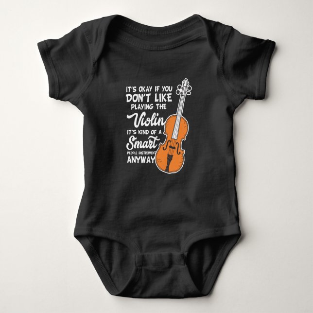 Body Para Bebé Camiseta del violín - juego elegante divertido del (Anverso)