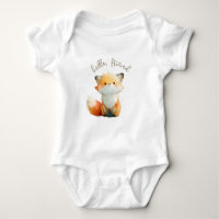 Camiseta del zorro pequeño amistoso