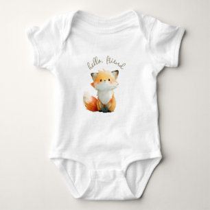 Body Para Bebé Camiseta del zorro pequeño amistoso