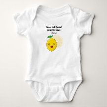 Camiseta divertida de bebé limón "Ácido pero dulce