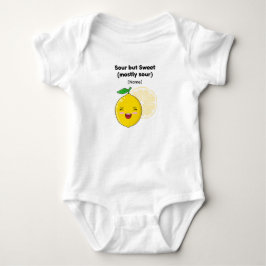 Body Para Bebé Camiseta divertida de bebé limón "Ácido pero dulce