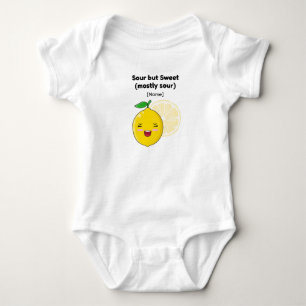Body Para Bebé Camiseta divertida de bebé limón "Ácido pero dulce