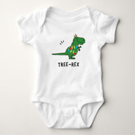 Body Para Bebé Camiseta divertida de Navidades de árbol-rex