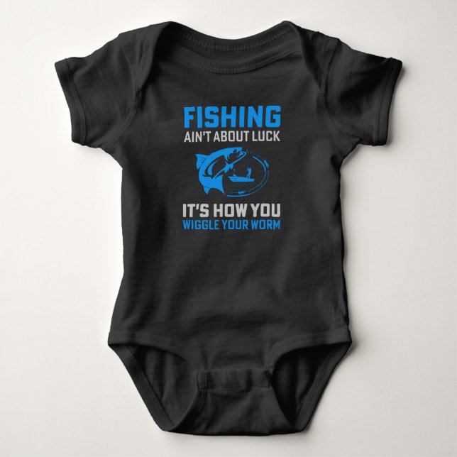 Body Para Bebé Camiseta divertida de pesca (Anverso)
