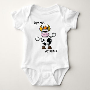 Body Para Bebé Camiseta divertida del bebé de la vaca
