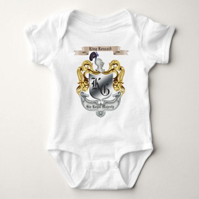 Body Para Bebé Camiseta divertida del bebé de rey Baby His Royal (Anverso)