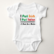 Camiseta divertida orgánica irlandesa italiana par