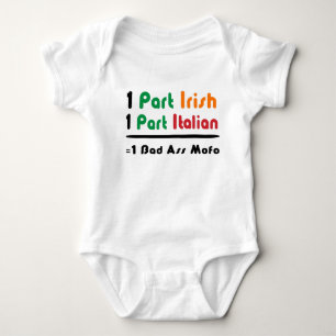 Body Para Bebé Camiseta divertida orgánica irlandesa italiana par