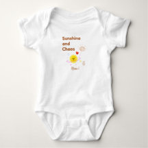 Camiseta divertida para bebé "Sol y Caos" - Kawaii