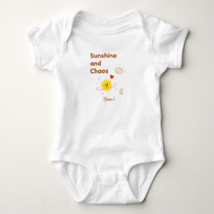 Body Para Bebé Camiseta divertida para bebé "Sol y Caos" - Kawaii