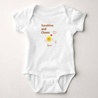 Body Para Bebé Camiseta divertida para bebé "Sol y Caos" - Kawaii