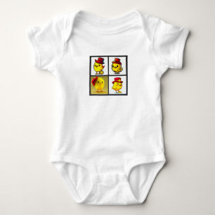 Body Para Bebé Camiseta. El traje de cuerpo amarillo para pájaros