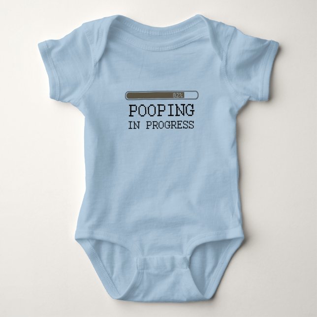 Body Para Bebé Camiseta en curso de Pooping (Anverso)