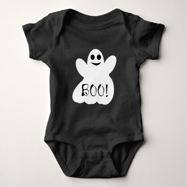 Body Para Bebé Camiseta fantasma de Halloween (Anverso)