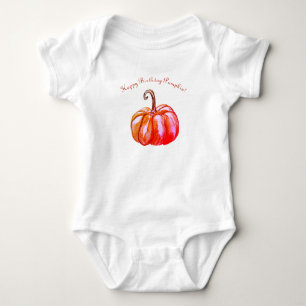 Body Para Bebé Camiseta Feliz Cumpleaños Calabaza