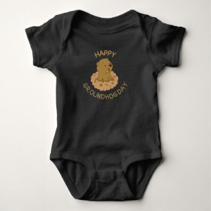 Body Para Bebé Camiseta Feliz Día de la Marmota