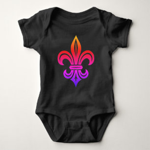Body Para Bebé Camiseta "Fleur-de-lis Estilizada"