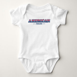 Body Para Bebé Camiseta Hecha en América, Orgullosa, Patriótica