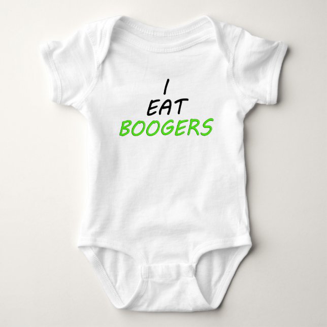 Body Para Bebé Camiseta infantil bebé Come Mocos (Anverso)