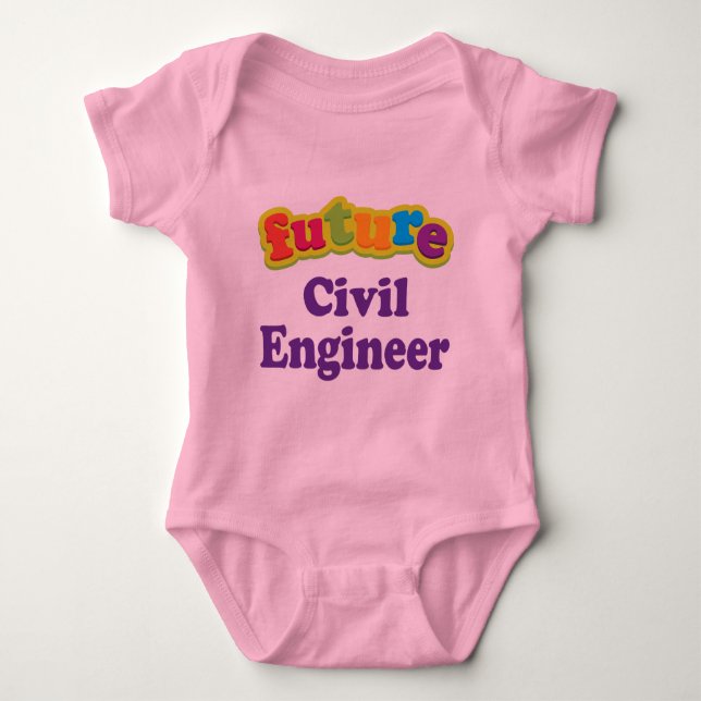 Body Para Bebé Camiseta infantil civil del bebé del ingeniero (Anverso)