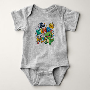 Body Para Bebé Camiseta infantil de dinosaurio lindo Sé amable Sé
