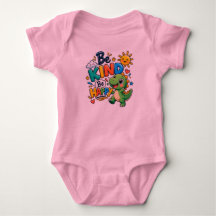Camiseta infantil de dinosaurio lindo Sé amable Sé