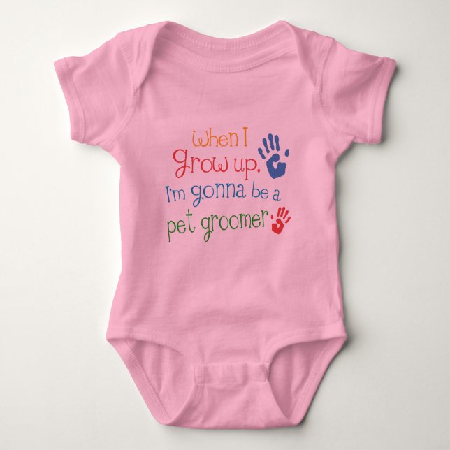 Body Para Bebé Camiseta infantil del bebé del Groomer del mascota (Anverso)