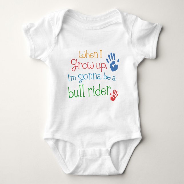 Body Para Bebé Camiseta infantil del bebé del jinete de Bull (Anverso)