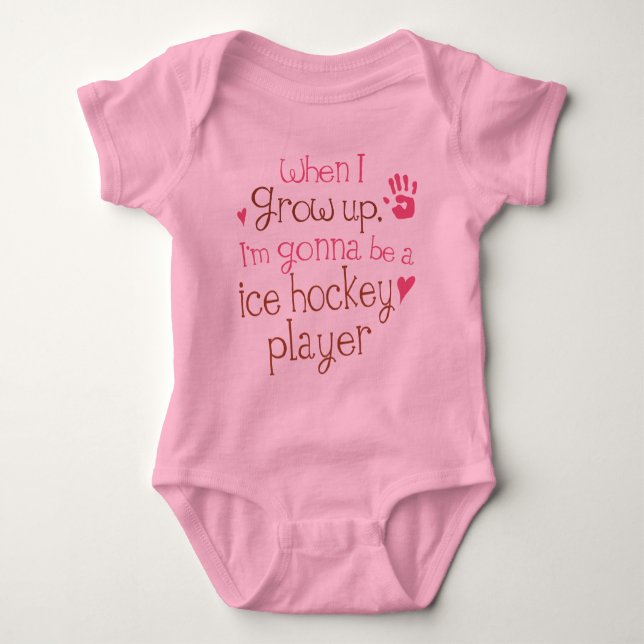 Body Para Bebé Camiseta infantil del bebé del jugador del hockey (Anverso)