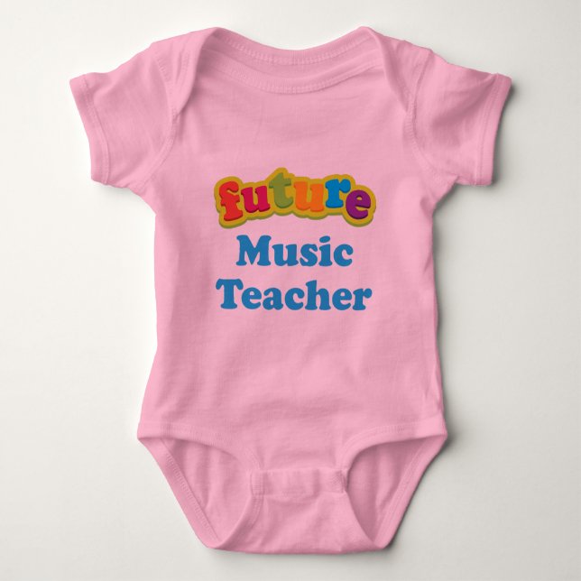 Body Para Bebé Camiseta infantil del bebé del profesor de música (Anverso)