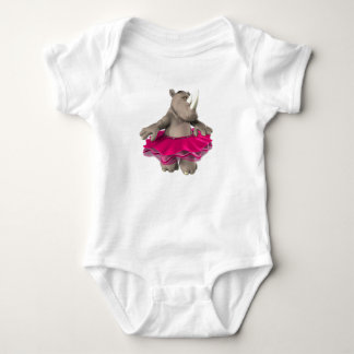 Body Para Bebé Camiseta infantil del blanco del rinoceronte