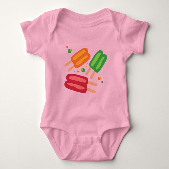 Body Para Bebé Camiseta Infantil Ice Pops (Anverso)