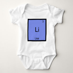 Body Para Bebé Camiseta Li - Lisa Elemento Químico Símbolo Nombre