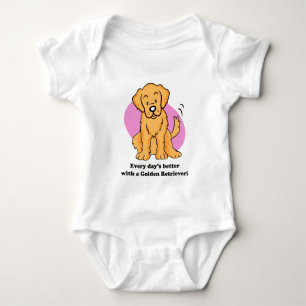Body Para Bebé Camiseta linda del bebé del golden retriever del