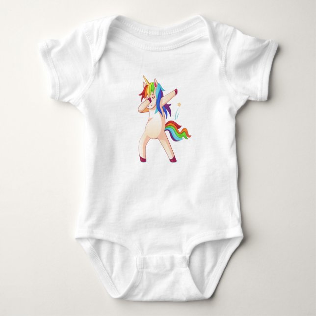 Body Para Bebé Camiseta magnética de unicornio para bebés (Anverso)