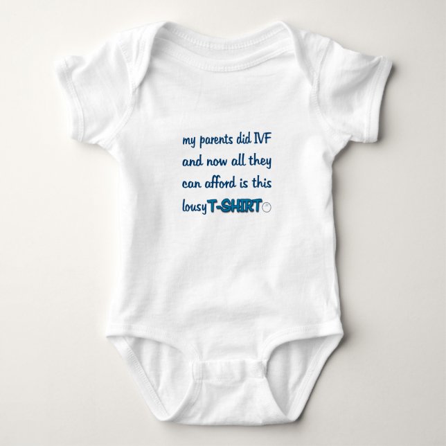 Body Para Bebé Camiseta malísima de IVF (Anverso)