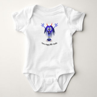 Body Para Bebé Camiseta Monstrual Azul