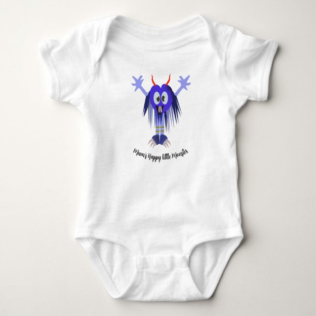 Body Para Bebé Camiseta Monstrual Azul (Anverso)