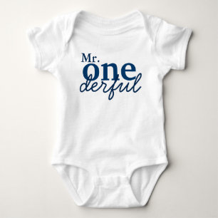 Body Para Bebé Camiseta Mr Onederful Baby