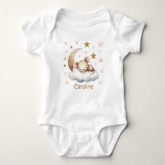 Body Para Bebé Camiseta Nombre de Ratón Dulce Dormido