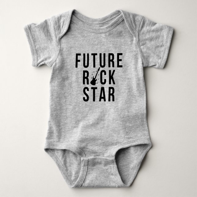 Body Para Bebé Camiseta para bebé de la música Future Rock Star (Anverso)