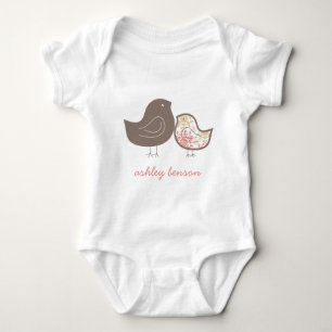 Body Para Bebé Camiseta para bebés de damasquín dulce rosa
