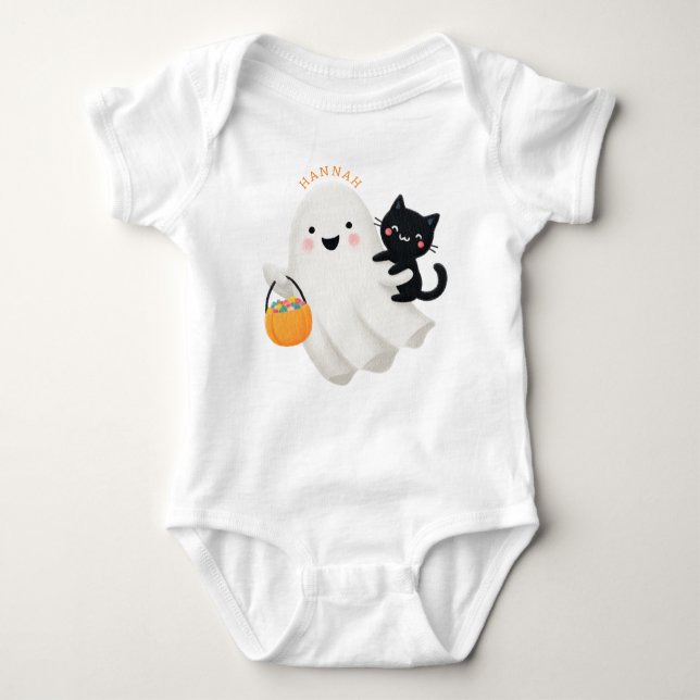 Body Para Bebé Camiseta para bebés de Halloween (Anverso)