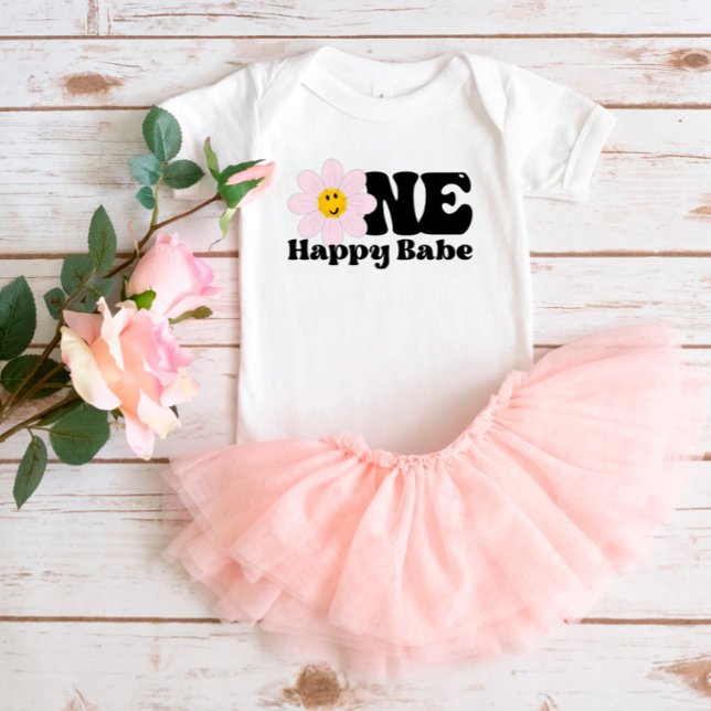 Body Para Bebé Camiseta para el primer cumpleaños de un bebé feli (Subido por el creador)