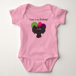 Body Para Bebé Camiseta para elefantes de cumpleaños personalizad