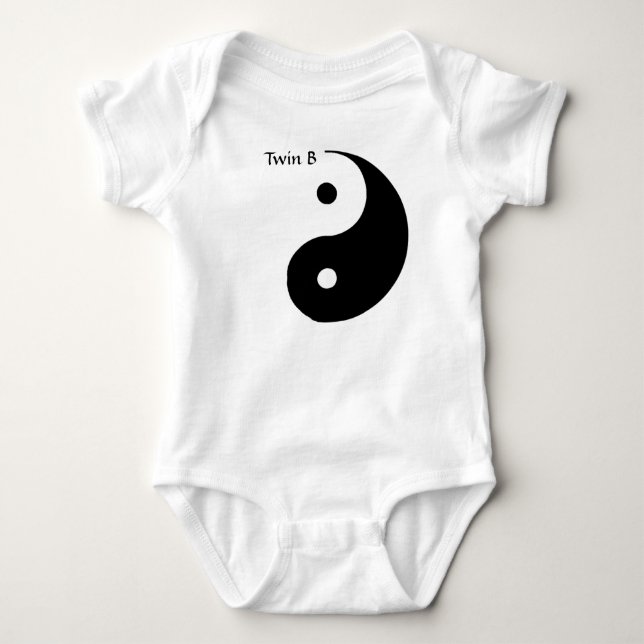 Body Para Bebé Camiseta para los gemelos - B gemelo de Yin Yang (Anverso)