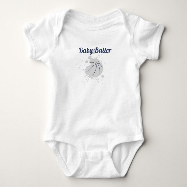 Body Para Bebé Camiseta para niños Baller (Anverso)