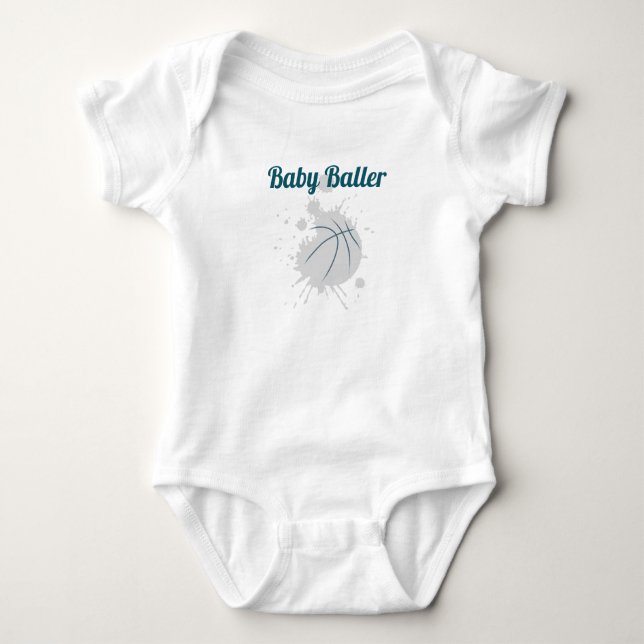 Body Para Bebé Camiseta para niños Baller (Anverso)
